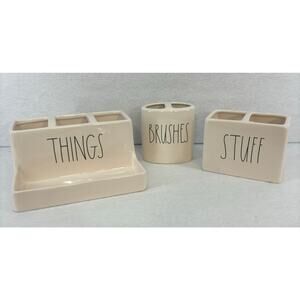 Rae Dunn Ceramic Organizer Set | Things Stuff Brushes | Storage & Organization